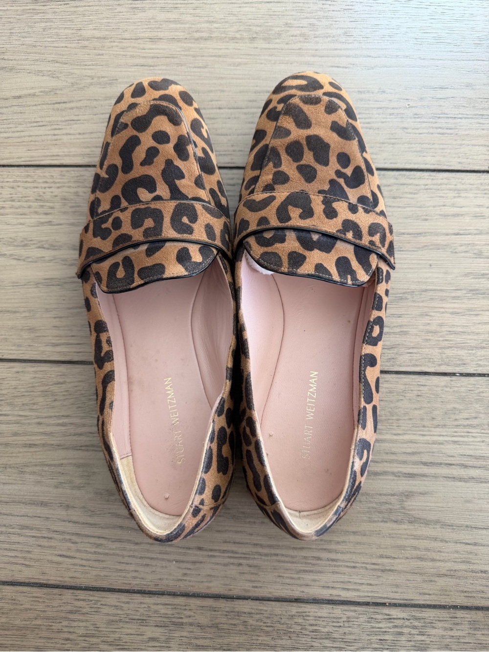 Stuart Weitzman Leopard-Print Slip-On Loafers - Brown & Black